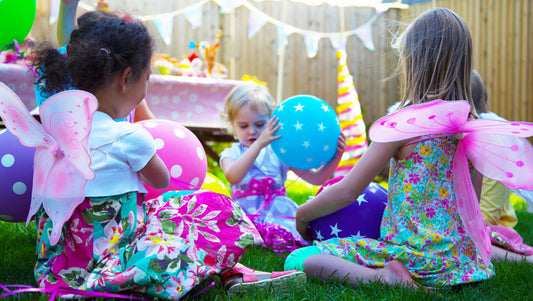 Children playing on the grass