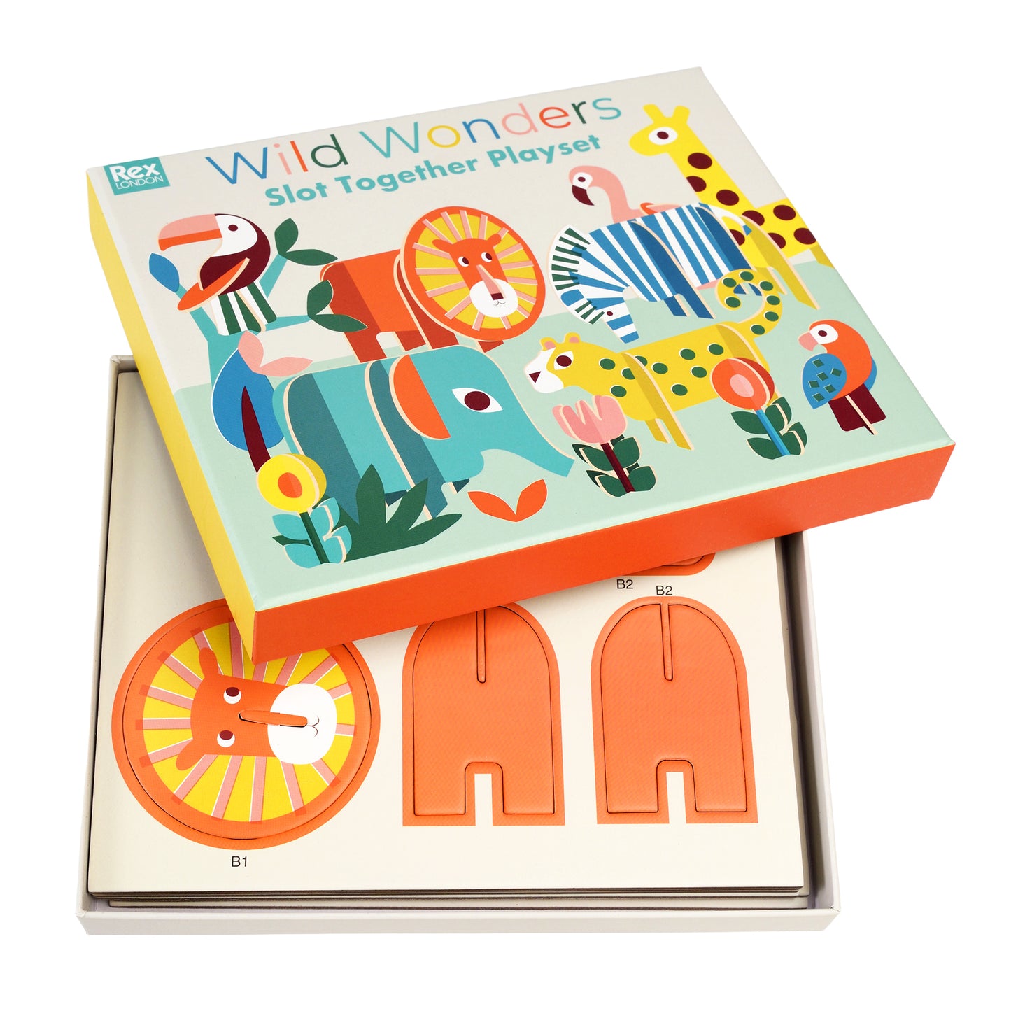 animal cardboard playset
