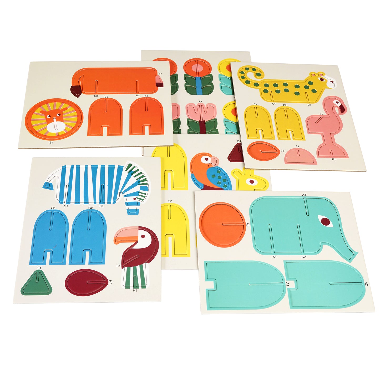 animal cardboard playset