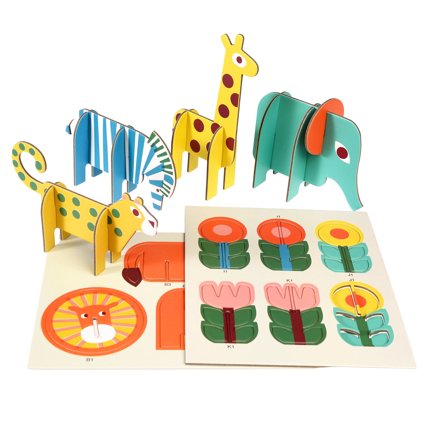 animal cardboard playset