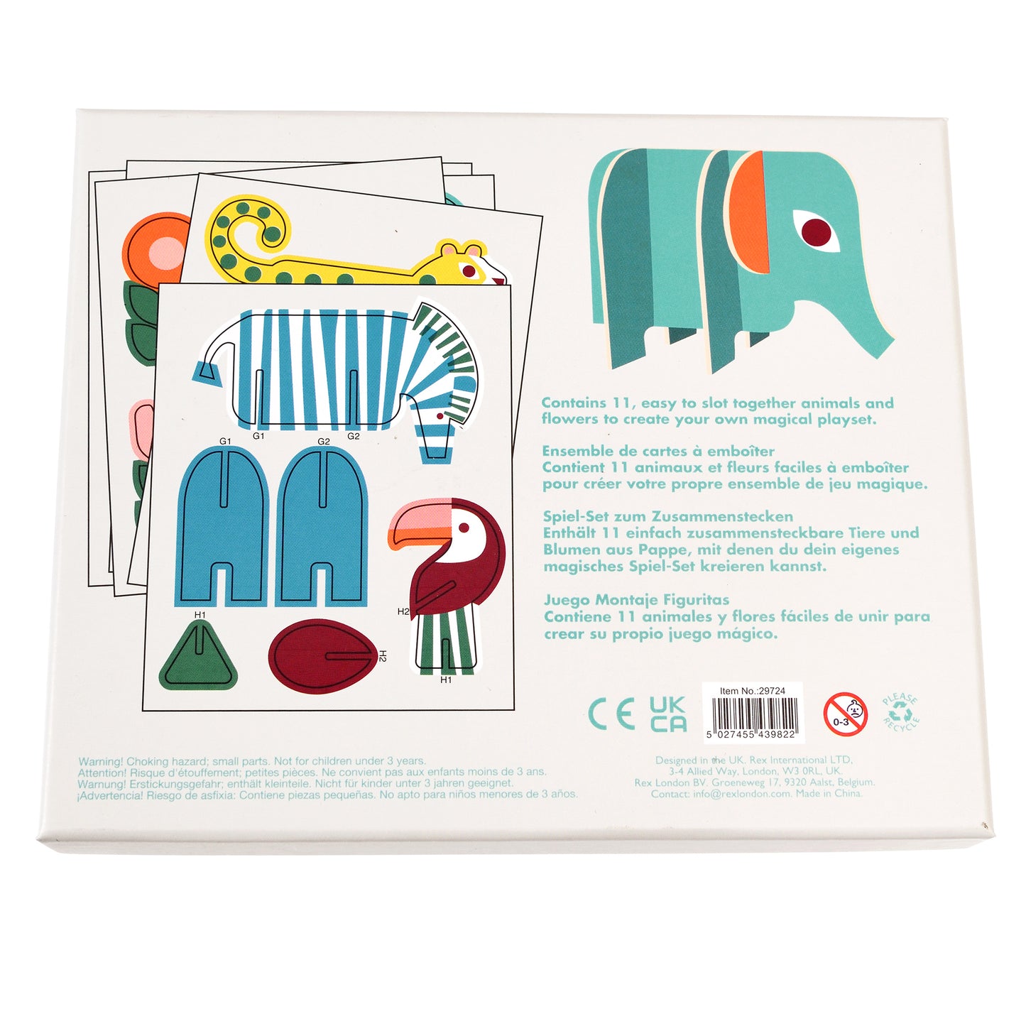 animal cardboard playset