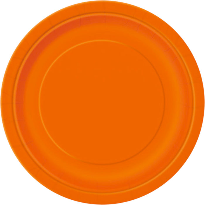 orange paper plates