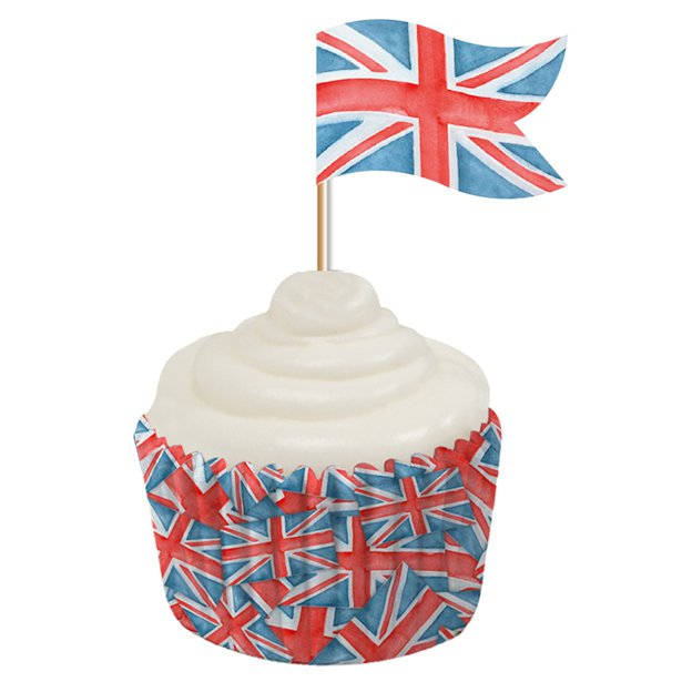 union jack cupcake