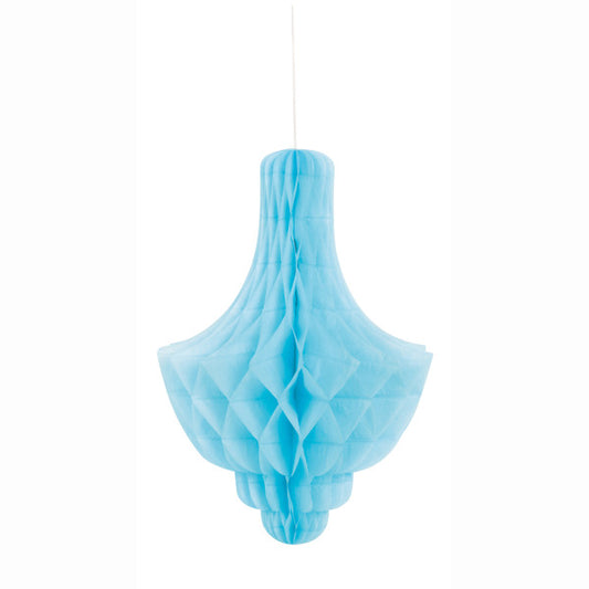 blue honeycomb chandelier