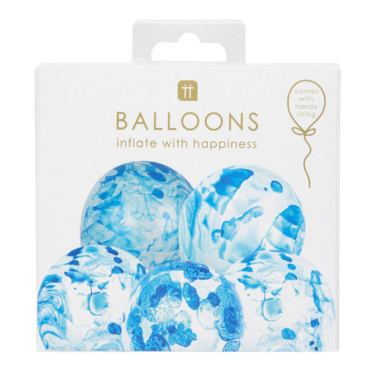 blue marble balloons box