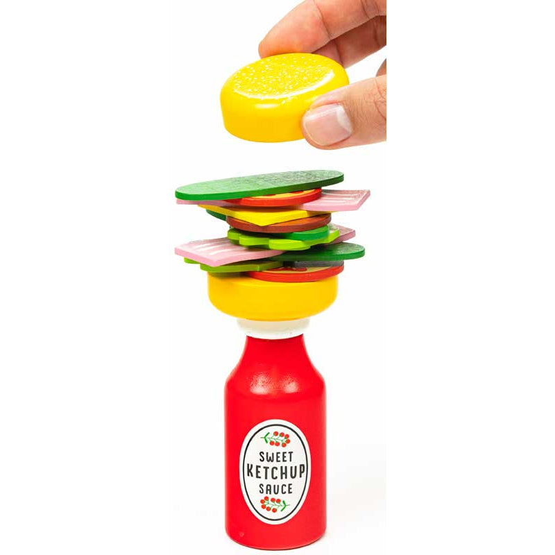 Burger Balance Wooden Game