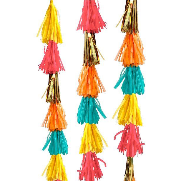 Hanging Tassel Garlands - 90cm - 3 pack