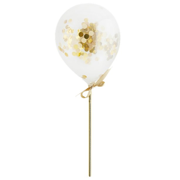 gold confetti balloon