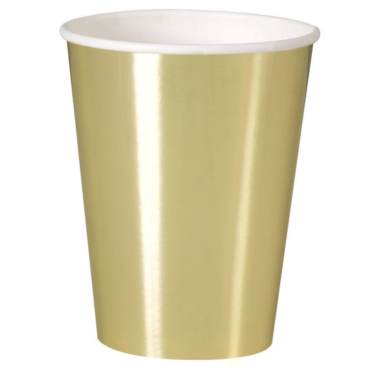 Large Gold Foil Cups - 8pk