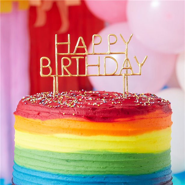 Happy Birthday Rainbow Cake