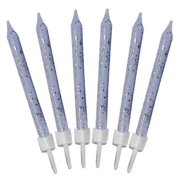 Lilac Glitter Candles