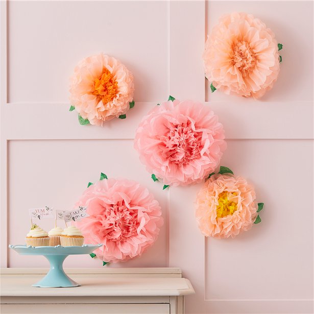 pastel flower decorations