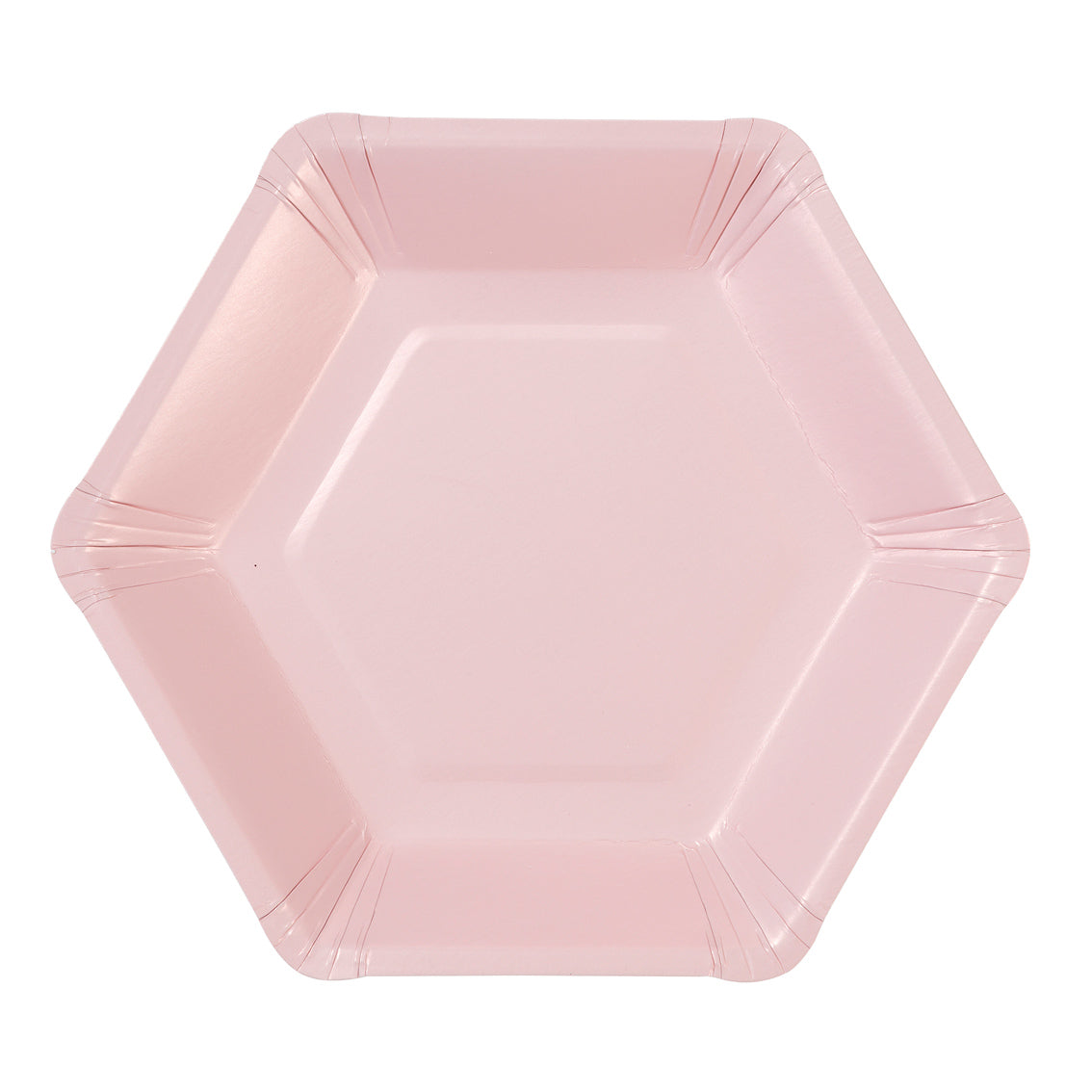 Small Pastel Mix Hexagonal Paper Plates - 12pk