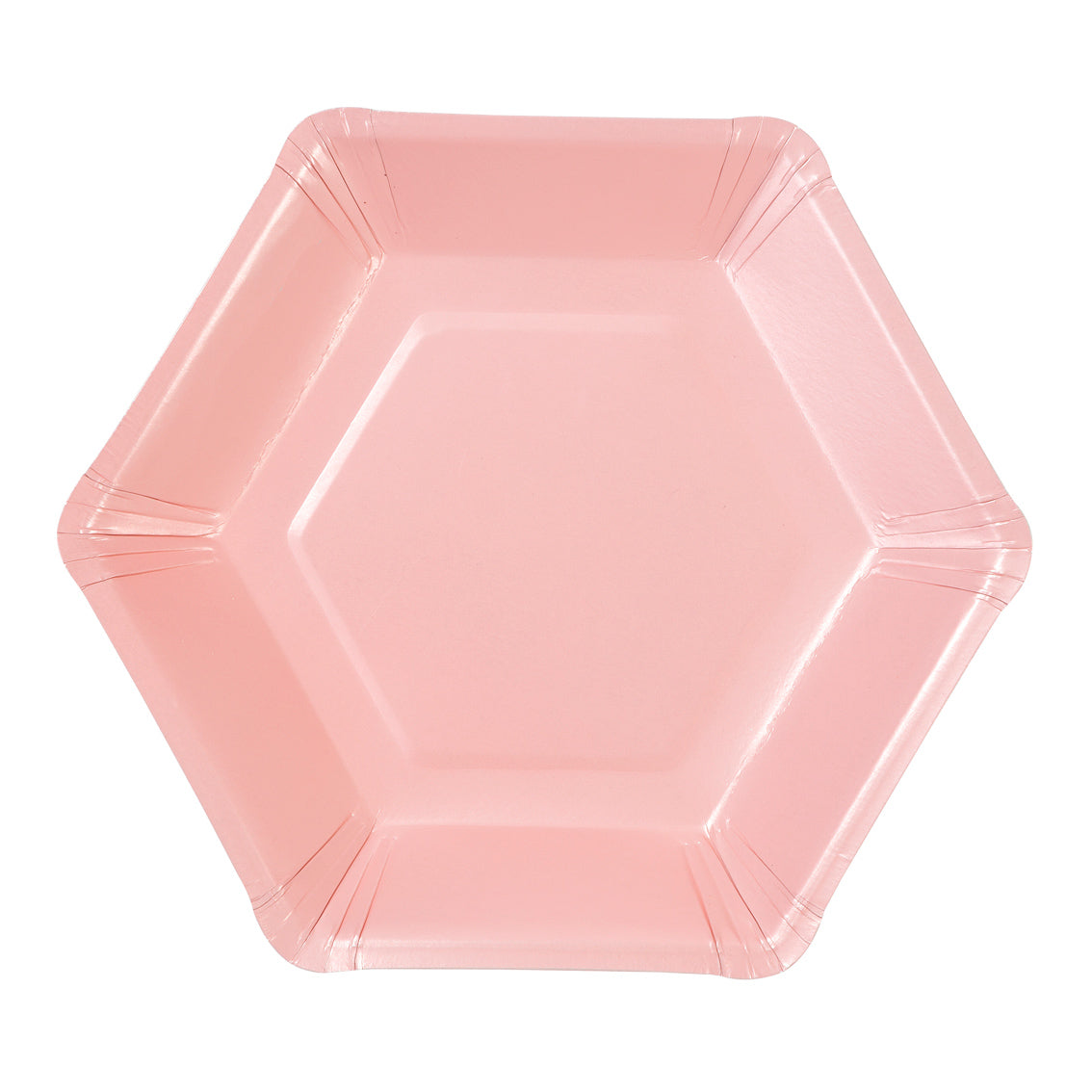 Small Pastel Mix Hexagonal Paper Plates - 12pk