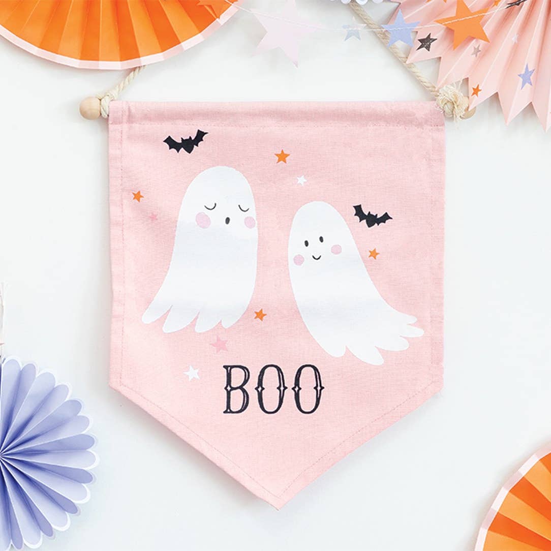 Trick or Treat Ghost Canvas Banner