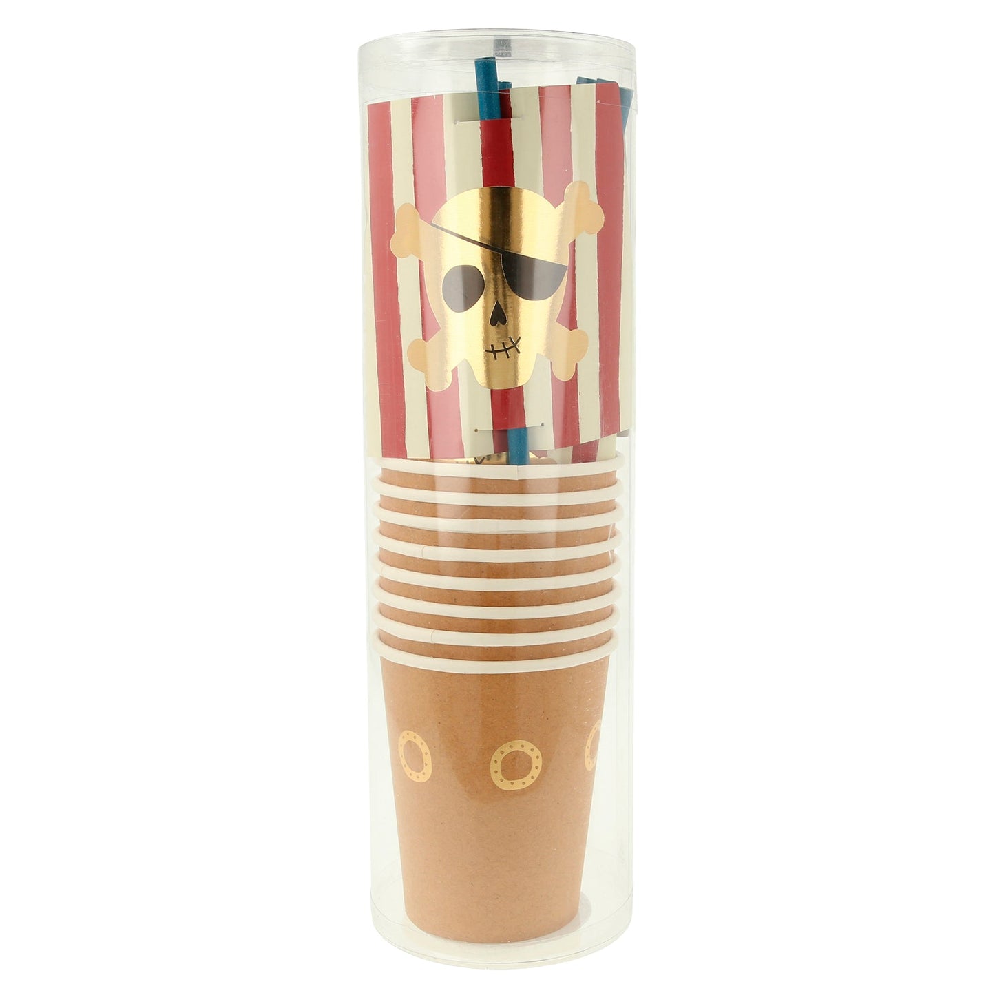 Pirate Cup & Straws Set (x 8)