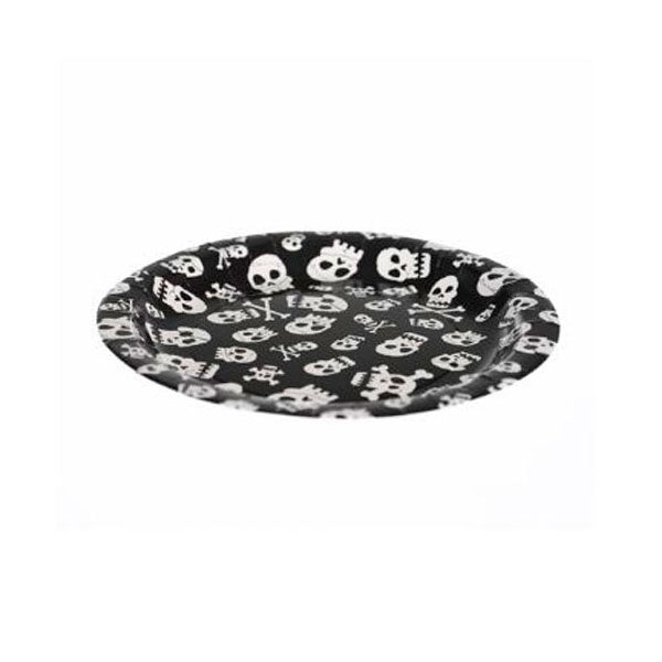 pirate skull paper plates