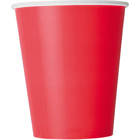 plain ruby red cups