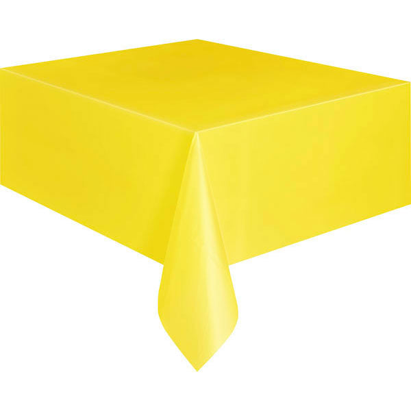 plain yellow tablecloth cover