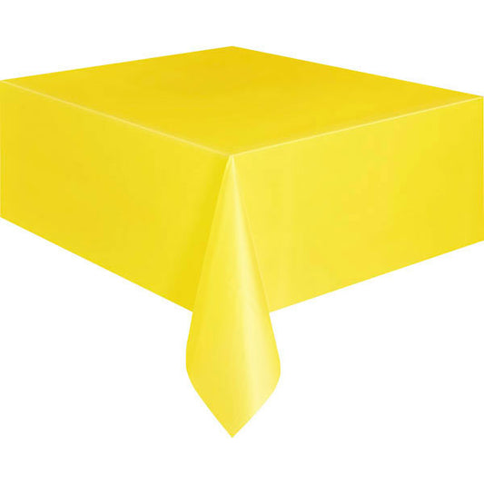 plain yellow tablecloth cover