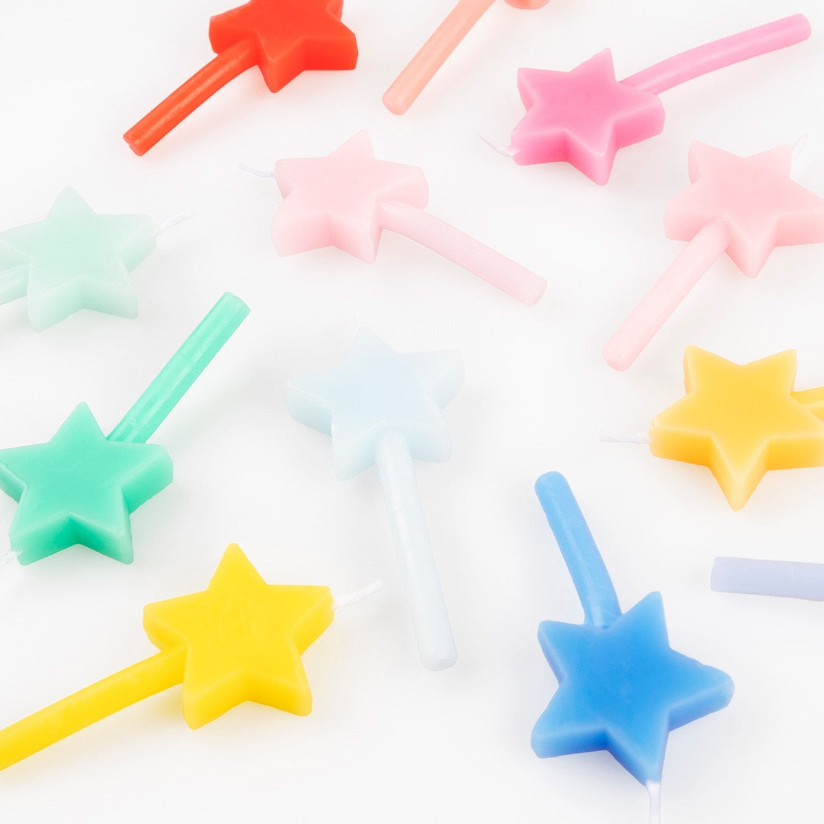 Rainbow Star Candles - 12 pack