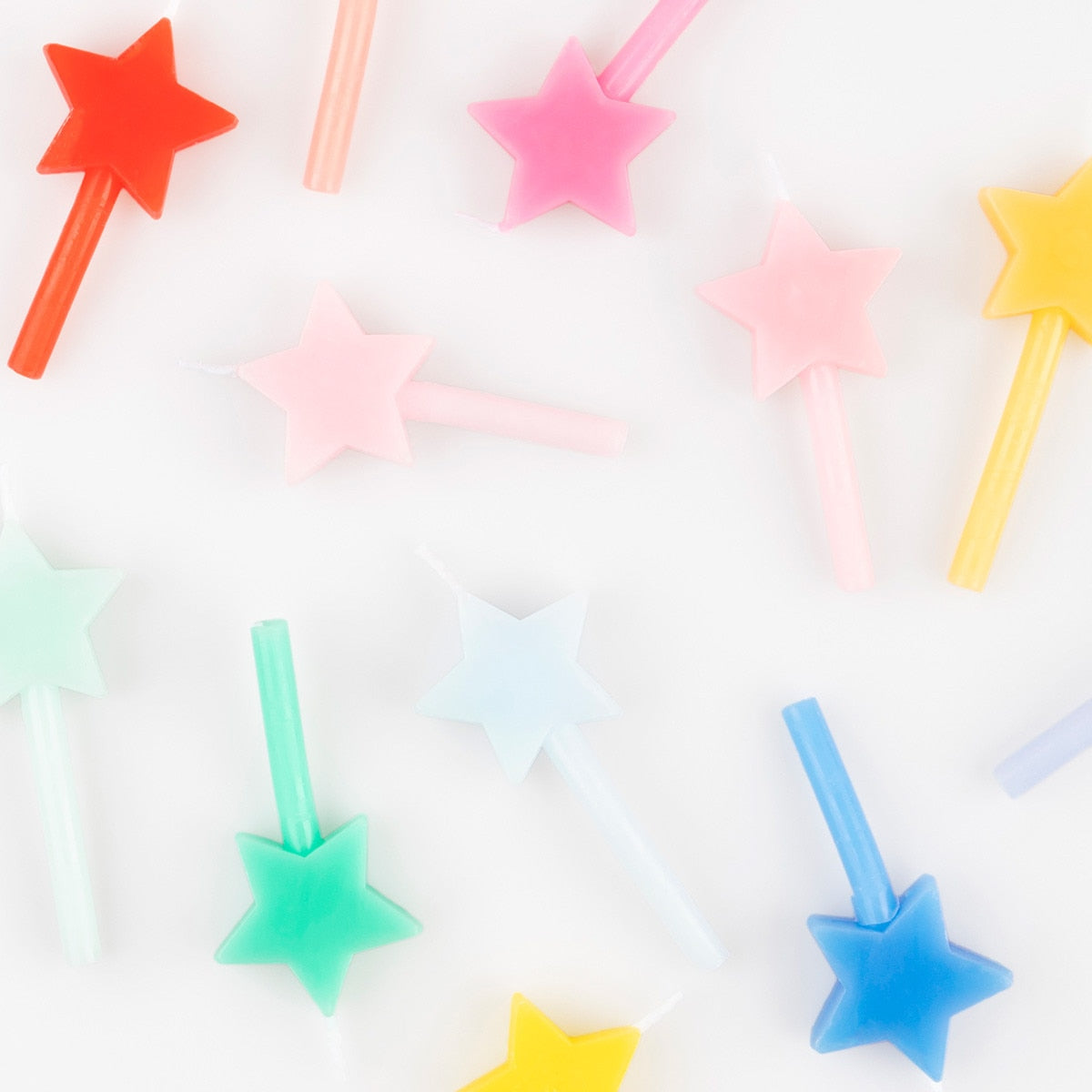 Rainbow Star Candles - 12 pack