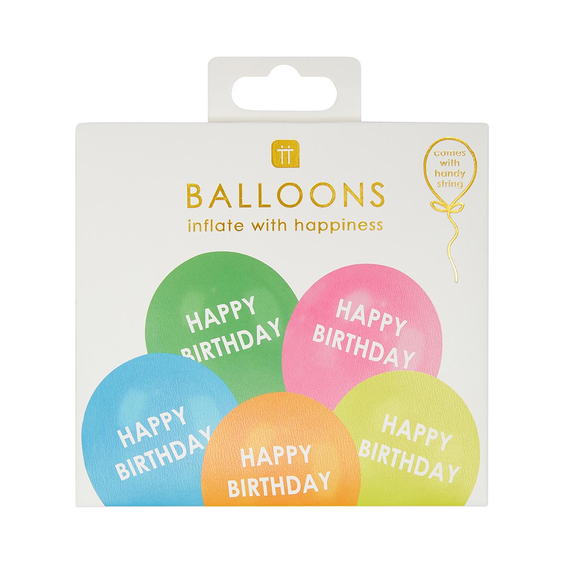 rainbow happy birthday balloons