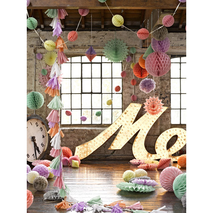 sorbet honeycomb party decorations