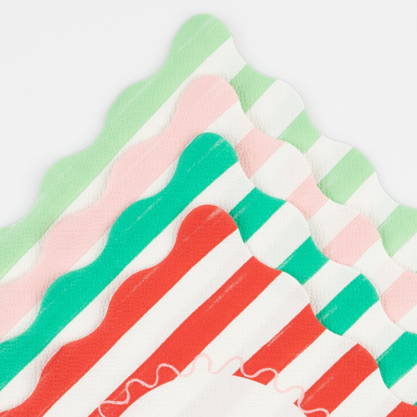 Christmas Striped Large Napkins - 16pk