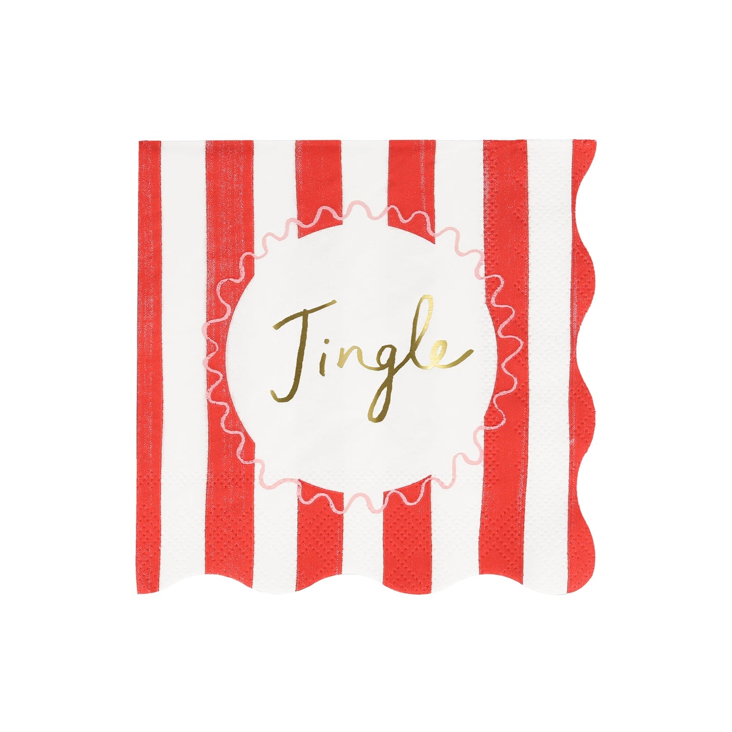 Christmas Striped Large Napkins - 16pk
