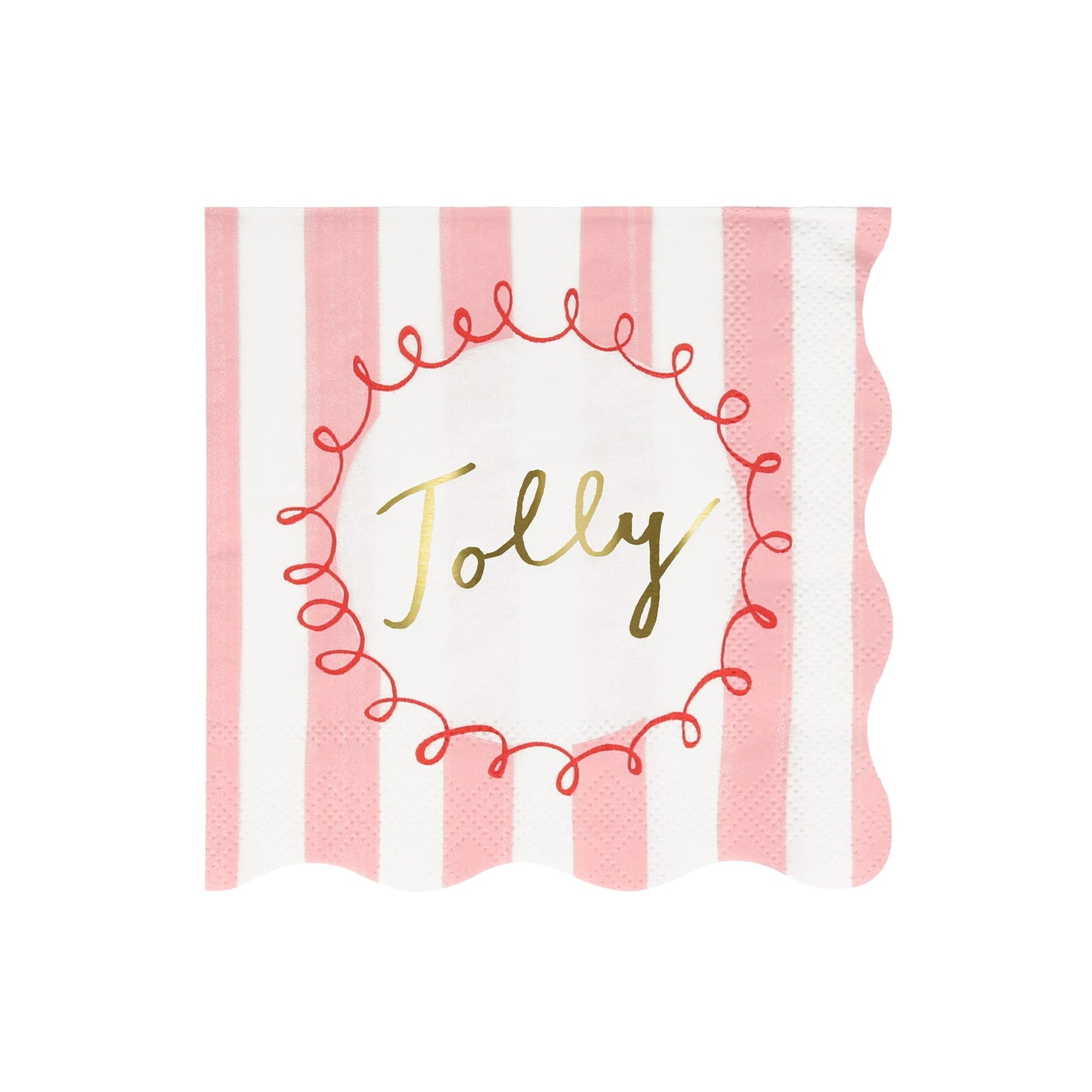 Christmas Striped Large Napkins - 16pk