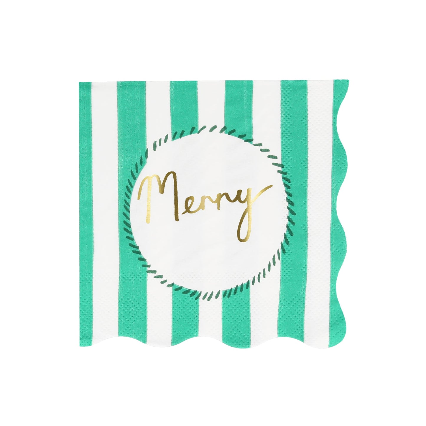 Christmas Striped Large Napkins - 16pk
