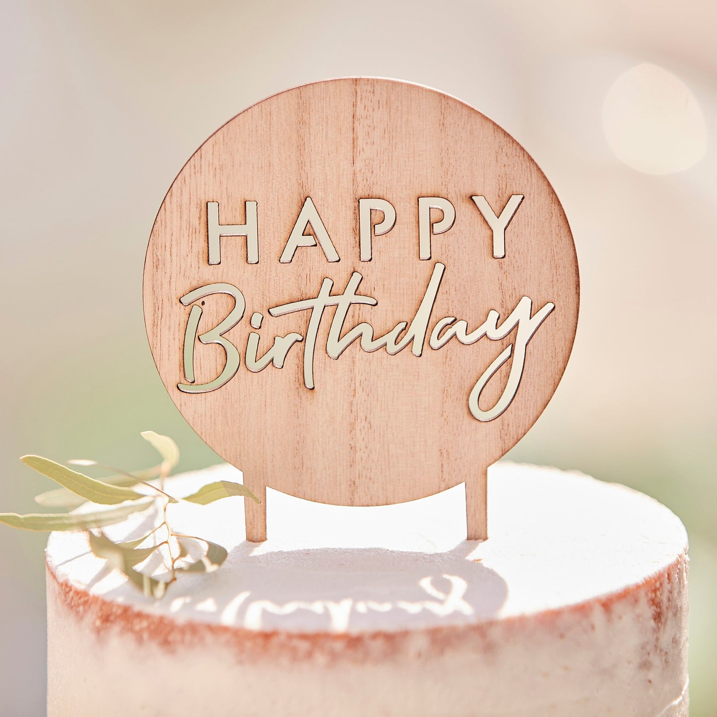 Wooden Cake Topper