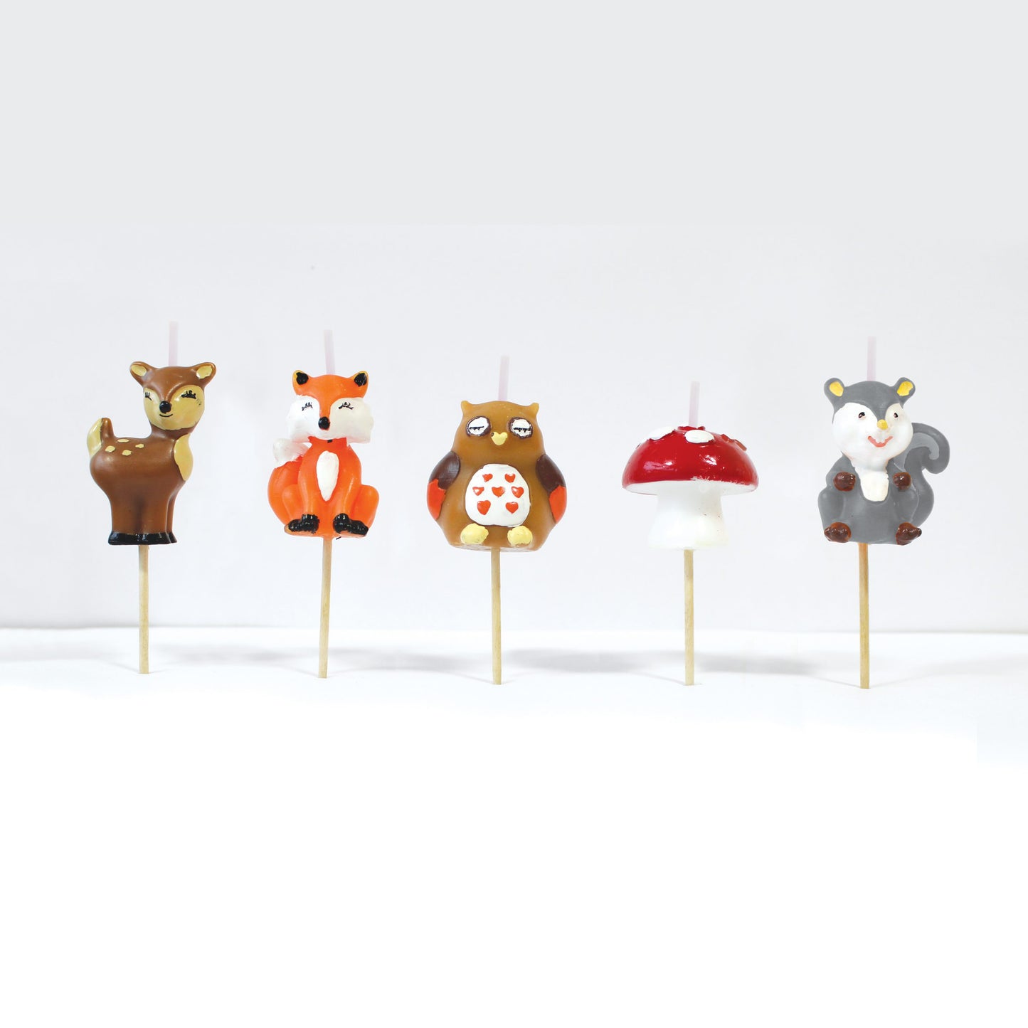 Cake Candles - Woodland Friends 5pk