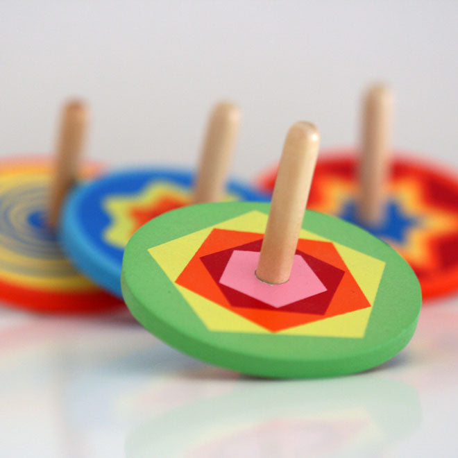 wooden spinning top