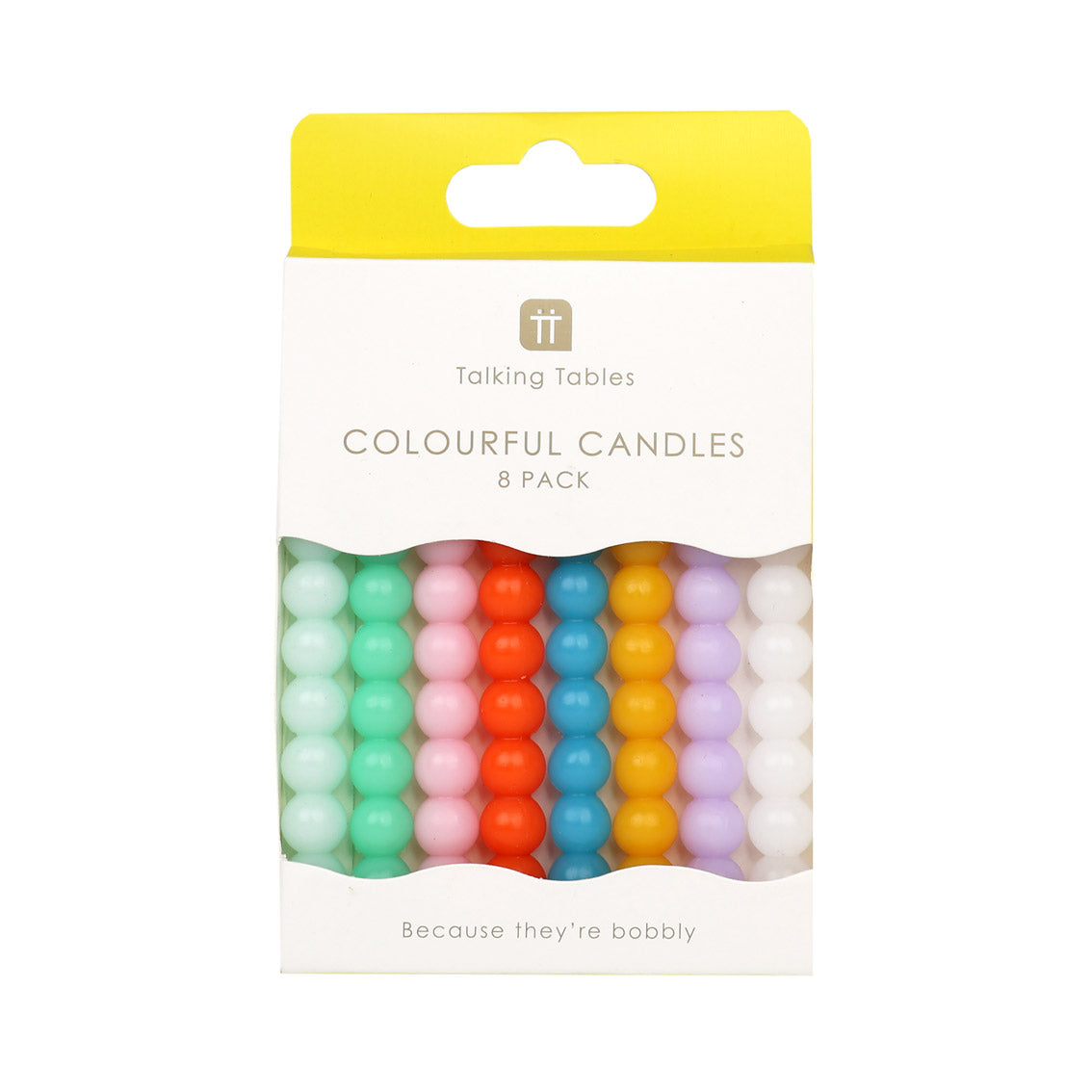 Colourful Bobble Candles - 8 Pack