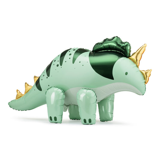 Green triceratops balloon