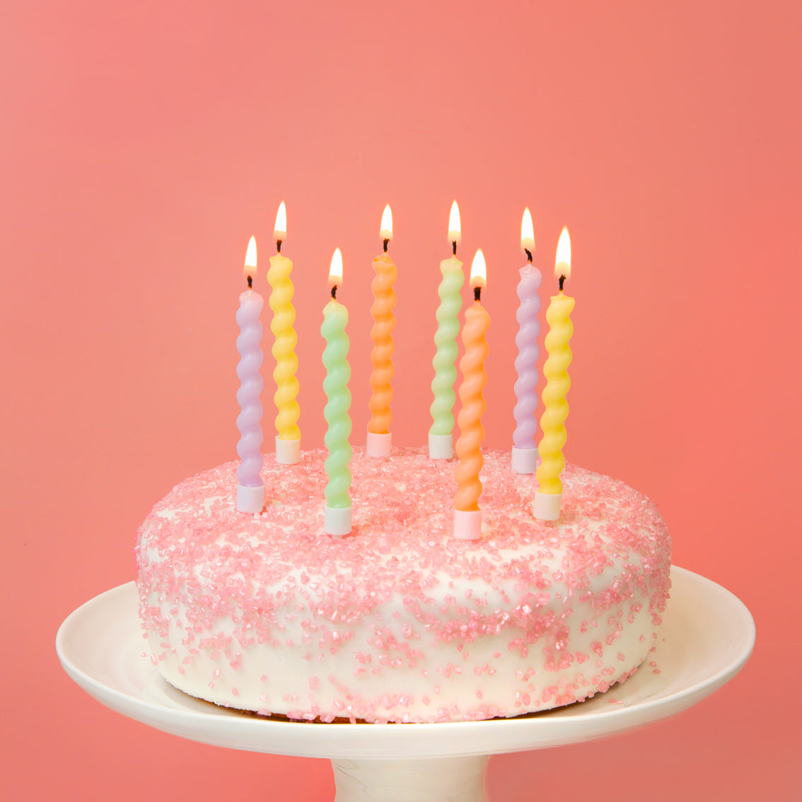 pastel cake with candles