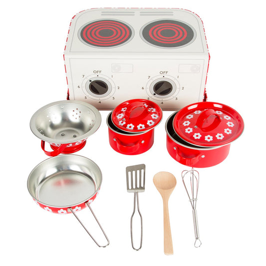 Red Daisy Cooking Set
