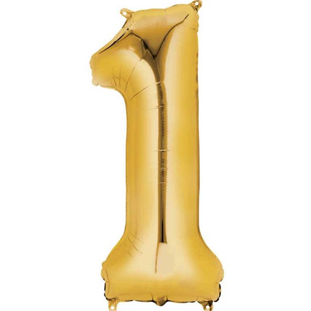 Gold 1 balloon