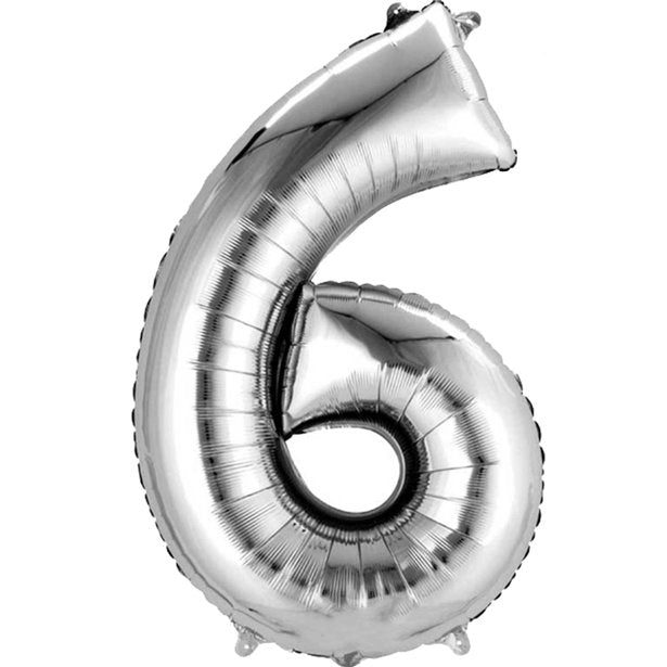 silver 6 balloon