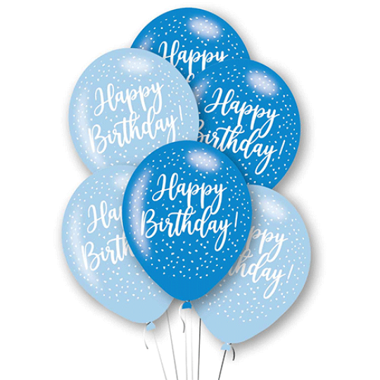 Blue Birthday Balloons