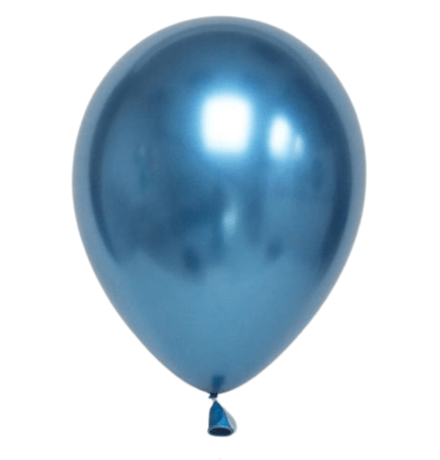 blue chrome balloon