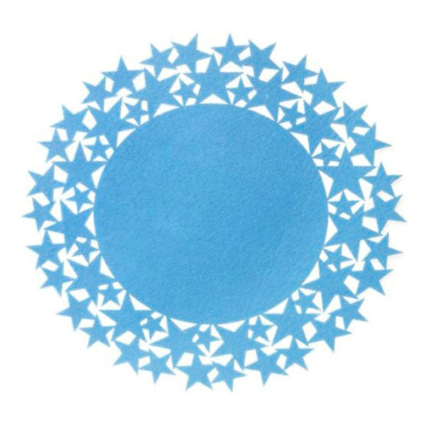 blue felt star placemat