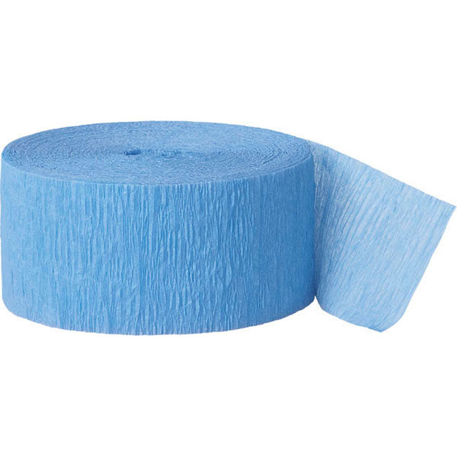 baby blue crepe paper party streamer