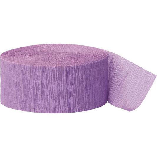 lavender crepe paper party streamer