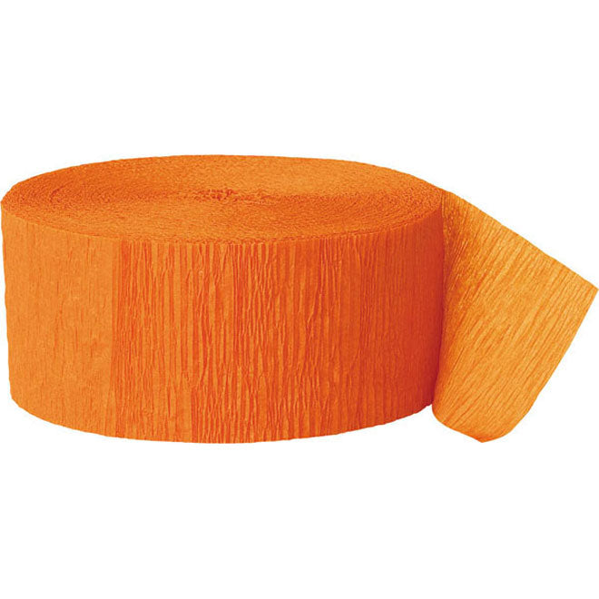 orange crepe paper party streamer