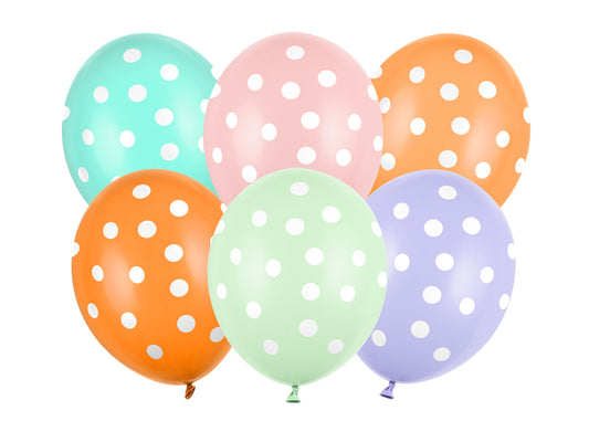 Pastel Dots Latex Balloons
