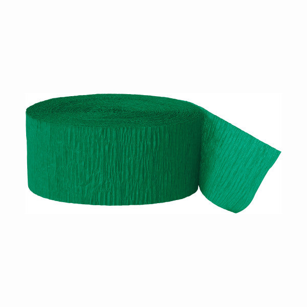 emerald green paper streamer