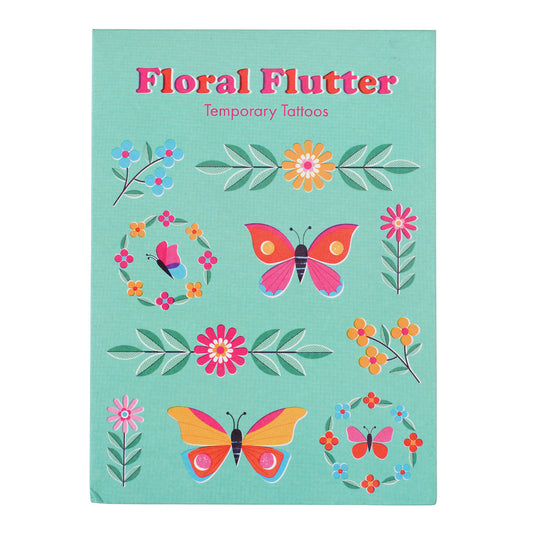 Floral Flutter Butterfly Tattoos
